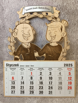 Kalendarz na Dzień Babci i Dziadka wiszący lub magnes WZ4