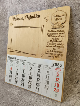 Kalendarz ze zdjeciem Dzień Babci i Dziadka wiszący lub magnes WZ2
