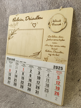 Kalendarz ze zdjeciem Dzień Babci i Dziadka wiszący lub magnes WZ3