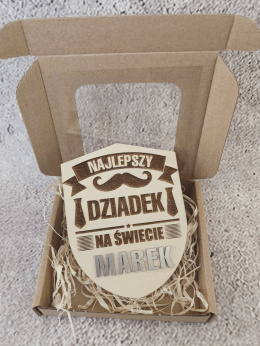 Magnes NAJLEPSZY DZIADEK NA ŚWIECIE personalizowany Dzień Dziadka