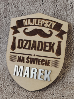 Magnes NAJLEPSZY DZIADEK NA ŚWIECIE personalizowany Dzień Dziadka