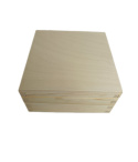 Pudełko drewniane 16cm x 16cm x 8cm 4 przegrody
