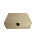 Pudełko drewniane 22cm x 16cm x 8cm 6 przegród Z ZAMKNIĘCIEM
