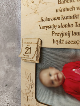 Ramka na Dzień babci i Dziadka z życzeniami, zdjęcie15x10