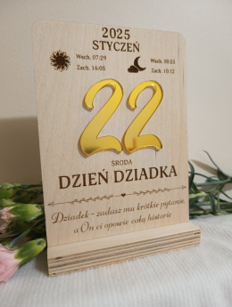 Statuetka na Dzień Dziadka KARTKA Z KALENDARZA