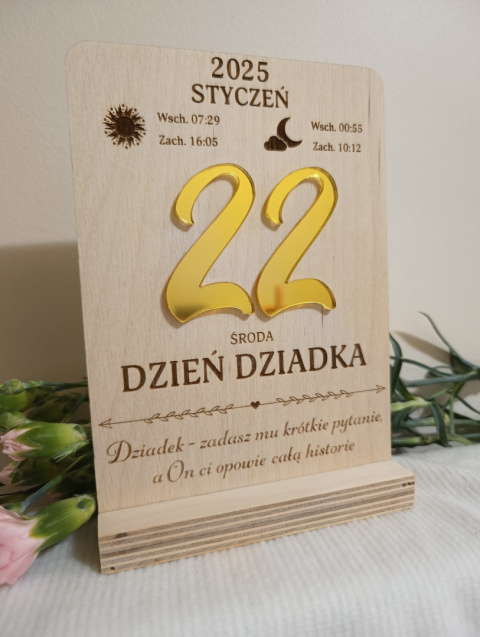 Statuetka na Dzień Dziadka KARTKA Z KALENDARZA