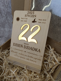 Statuetka na Dzień Dziadka KARTKA Z KALENDARZA
