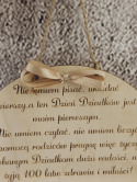 Zawieszka personalizowana z wierszykiem na Dzień Babci i Dziadka